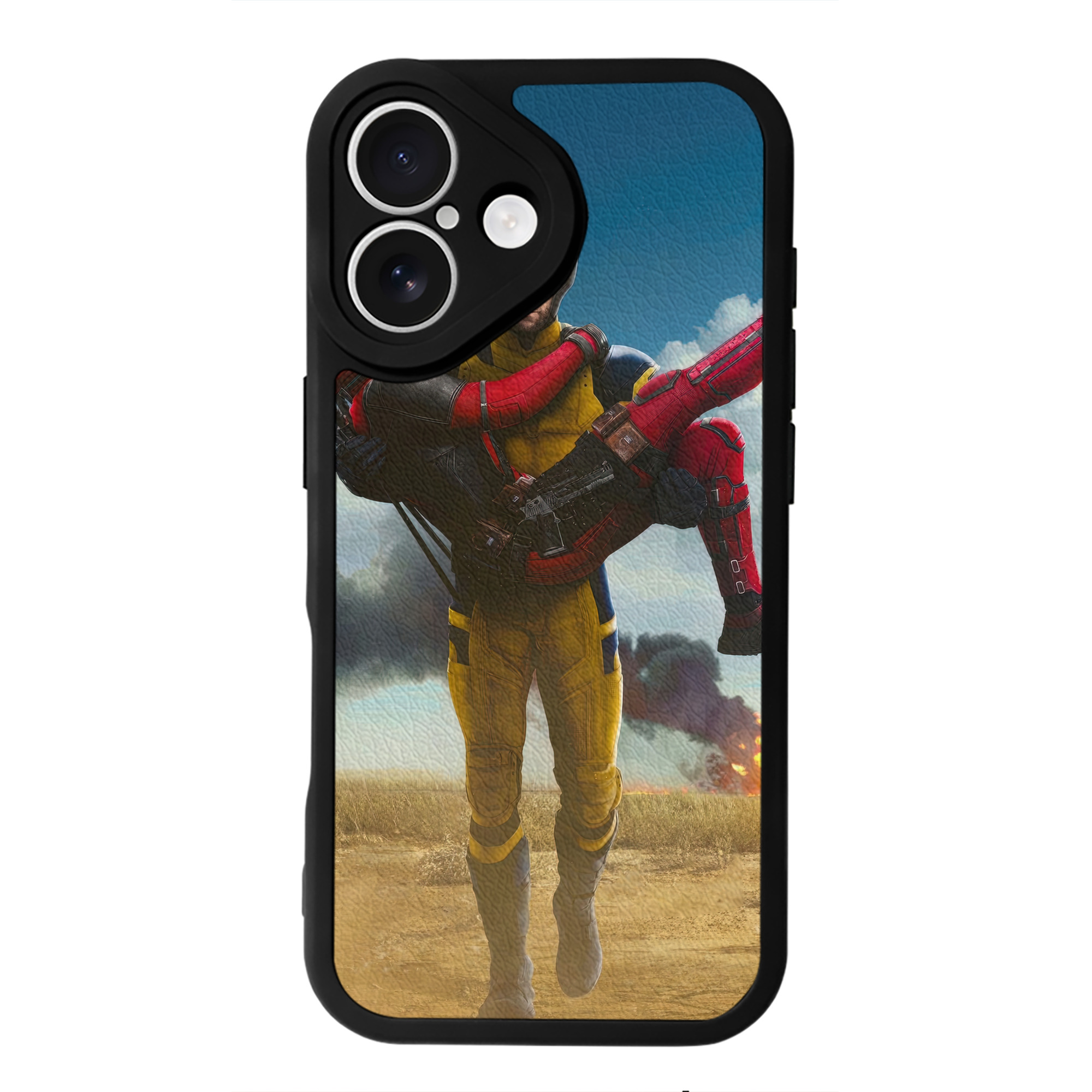 （画像用） Deadpool デッドプール 【iPhone 16シリーズ対応】シリコンスマホケース（レザー調） 材質：シリコン